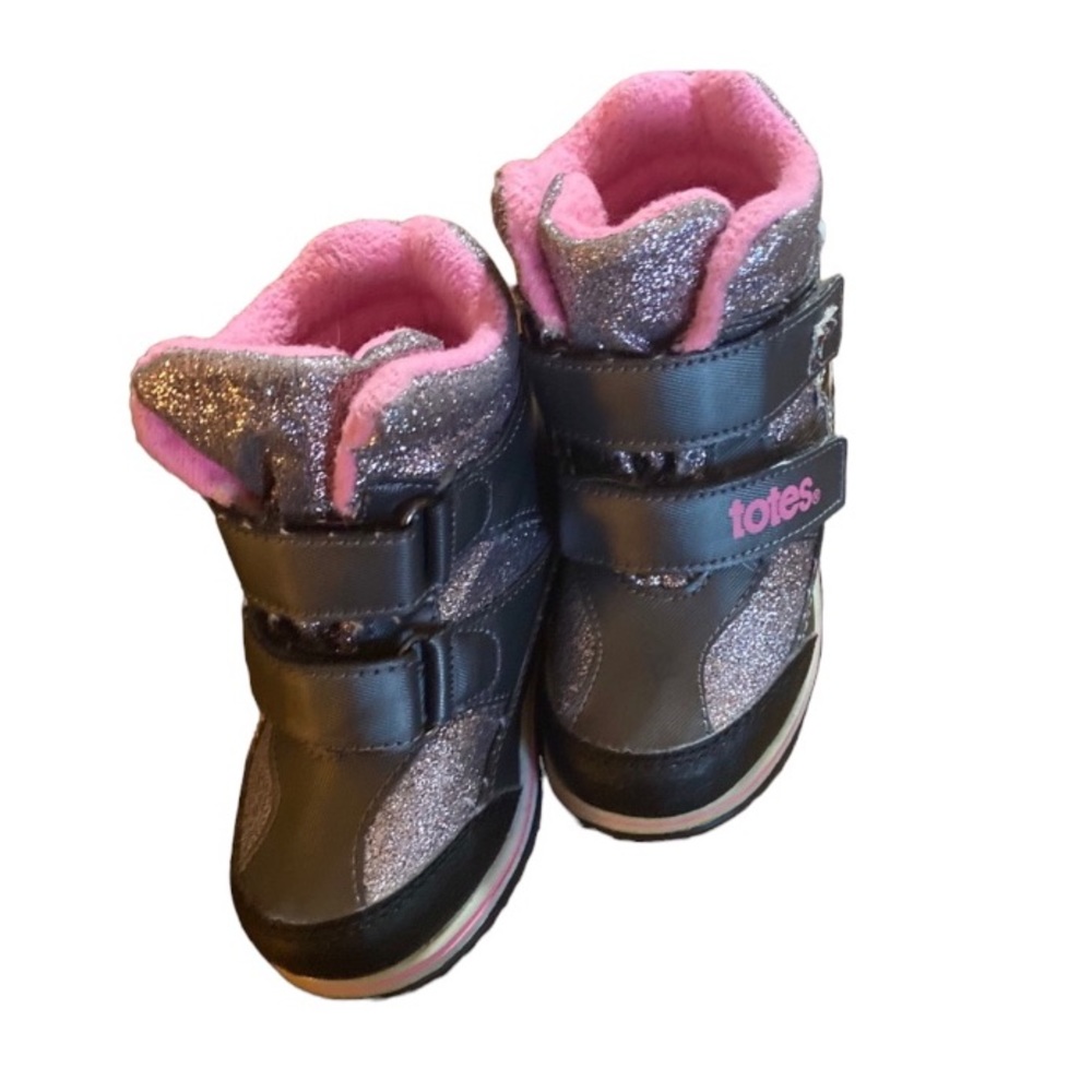 TOTES Toddler Sparkly, WARM, LIKE NEW, Snow Boots - Picture 6 of 8